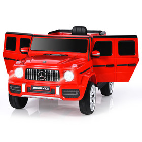 Costway 40916725 12V Mercedes-Benz G63 Licensed Kids Ride On Car with Remote Control-Red