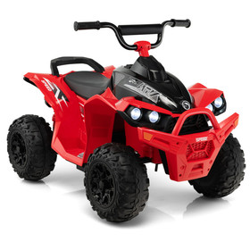 Costway 28345971 12V Kids Ride On ATV with High/Low Speed and Comfortable Seat-Red
