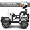 Costway 78345096 12V 2-Seater Ride on Car Truck with Remote Control and Storage Room-White
