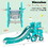 Costway 56407132 4-in-1 Foldable Baby Slide Toddler Climber Slide PlaySet with Ball-Green
