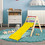 Costway 89574163 3-in-1 Wooden Climbing Triangle Set Triangle Climber with Ramp-Multicolor