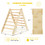 Costway 89574163 3-in-1 Wooden Climbing Triangle Set Triangle Climber with Ramp-Natural