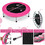 Costway 26819053 38 Inch Mini Folding Trampoline Portable Leisure Fitness Backboard-Pink