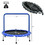 Costway 86547193 36 Inch Kids Trampoline Mini Rebounder with Full Covered Handrail -Blue