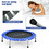 Costway 86547193 36 Inch Kids Trampoline Mini Rebounder with Full Covered Handrail -Blue