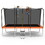 Costway 42539761 8 x 14 Feet Rectangular Recreational Trampoline with Safety Enclosure Net and Ladder-Orange