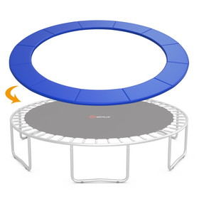 Costway 10829357 12 Feet Waterproof and Tear-Resistant Universal Trampoline Safety Pad Spring Cover-Blue