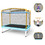 Costway 96732841 6 Feet Rectangle Trampoline with Swing Horizontal Bar and Safety Net-Yellow