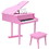 Costway 09831724 Musical Instrument Toy 30-Key Children Mini Grand Piano with Bench-Pink