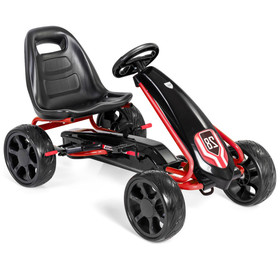 Costway 09456381 Kids Ride On Toys Pedal Powered Go Kart Pedal Car-Black