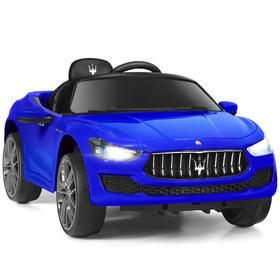 Costway 76825140 12 V Remote Control Maserati Licensed Kids Ride on Car-Blue