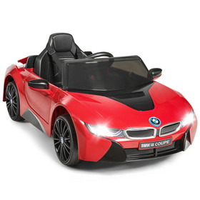 Costway 48571230 12V Licensed BMW Kids Ride On Car with Remote Control-Red