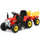 Costway 29436508 12V Ride on Tractor with 3-Gear-Shift Ground Loader for Kids 3+ Years Old-Red