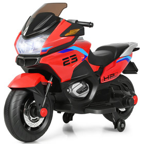 Costway 98724016 12V Kids Ride On Motorcycle Electric Motor Bike-Red