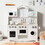 Costway 42586790 Wooden Kids Kitchen with Washing Machine