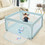 Costway 62095173 Large Safety Play Center Yard with 50 Balls for Baby Infant-Blue
