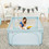 Costway 62095173 Large Safety Play Center Yard with 50 Balls for Baby Infant-Blue