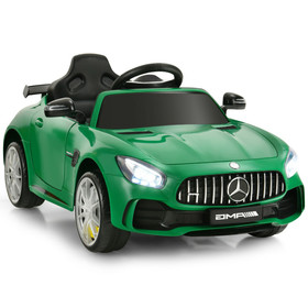 Costway 19685473 12V Licensed Mercedes Benz Kids Ride-On Car with Remote Control-Green