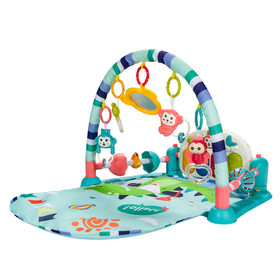 Costway 40381572 Baby Kick and Play Gym Mat Activity Center with Detachable Piano for Bedroom-Blue