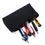 Aspire 12-Pack Canvas Pencil Case, Black Makeup Bag with Zipper, 7 x 3-1/8 x 1-1/2 Inch