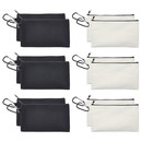 Aspire 12 Pack Canvas Zipper Bag with Metal Clip, 7-3/4