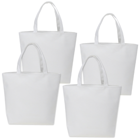 Aspire 4-Pack DIY Canvas Tote Bags, Bottom Gusset Canvas Lunch Bags