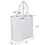 Aspire 4-Pack White Canvas Tote Bags, Bottom Gusset Canvas Lunch Bag
