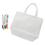 Aspire 4-Pack White Canvas Tote Bags, Bottom Gusset Canvas Lunch Bag
