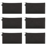 Aspire 6-Pack Canvas Pencil Pouches for DIY Craft, Canvas Makeup Bags, 7-3/4 x 4-1/2 Inch