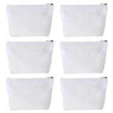Aspire 6-Pack Canvas Zipper Bags for DIY Project, 7 1/2 by 5 1/8 with 1 1/2 Inches Bottom, Christmas Gift Bag