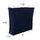 Aspire 6-Pack Navy Canvas Zipper Bags Cosmetic Bag, 7-1/2 by 5-1/8 with 1-1/2 Inch Bottom