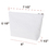 Aspire 6-Pack White Canvas Zipper Bags Cosmetic Bag, 7-1/2 by 5-1/8 with 1-1/2 Inch Bottom