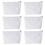 Aspire 6-Pack White Canvas Zipper Bags, DIY Cosmetic Bag, 7-1/2 by 5-1/8 with 1-1/2 Inch Bottom