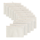Aspire 12-Pack Multi-Purpose Zipper Pouch, 10oz Cotton Canvas Bag, 7 x 4-1/4 Inches
