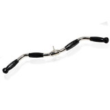CAP MBR-228R Curl Bar with Rubber Handgrips and Revolving Hanger, 28 in