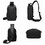 Muka Anti-Theft Hard Shell Sling Bag with USB Port Water-Resistant Oxford Crossbody Chest Pack for Travel Commute