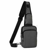 Muka Anti-Theft Sling Bag with Zipper Lock and Earphone Pouch Water-Resistant Crossbody Chest Pack for Travel and Events