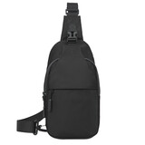 Muka Crossbody Sling Bag, Water-Resistant Oxford Chest Pack for Travel Hiking, Fits 8-Inch Tablet, Black