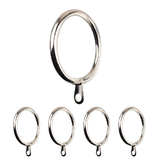 Muka 100 Pcs Curtain Rings with Eyelets 1.5 Inch Metal Window Hardware Clip Rings Shower Curtain