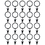 MUKA 20 Pcs Curtain Clips Rings 1.5 Inch Metal Shower Curtain Window Hardware Hook for Bedroom Home Decor