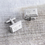 Cathy's Concepts 1087 Personalized Zircon Jewel Stainless Steel Cuff Links