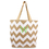 Cathy's Concepts 2138 Personalized Chevron Natural Jute Tote Bag