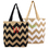 Cathy's Concepts 2138 Personalized Chevron Natural Jute Tote Bag