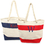 Cathy's Concepts 2177 Striped Canvas Totes w/ Rope Handles