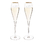 Cathy's Concepts 3670G Personalized 7 oz. Gold Rim Champagne Flutes (Set of 2)
