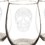 Cathy's Concepts HW16-1110-SS Sugar Skull 21 oz. Stemless Wine Glasses (Set of 4)