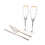 Cathy's Concepts S1780G Personalized Gold Champagne Flutes & Cake Serving Set