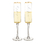 Cathy's Concepts WH3668G Hubby & Wifey 8 oz. Gold Rim Contemporary Champagne Flutes