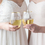 Cathy's Concepts WW1120G-2 Wifey & Wifey 19.25 oz. Gold Rim Stemless Wine Glasses