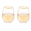 Cathy's Concepts WW1120G-2 Wifey & Wifey 19.25 oz. Gold Rim Stemless Wine Glasses